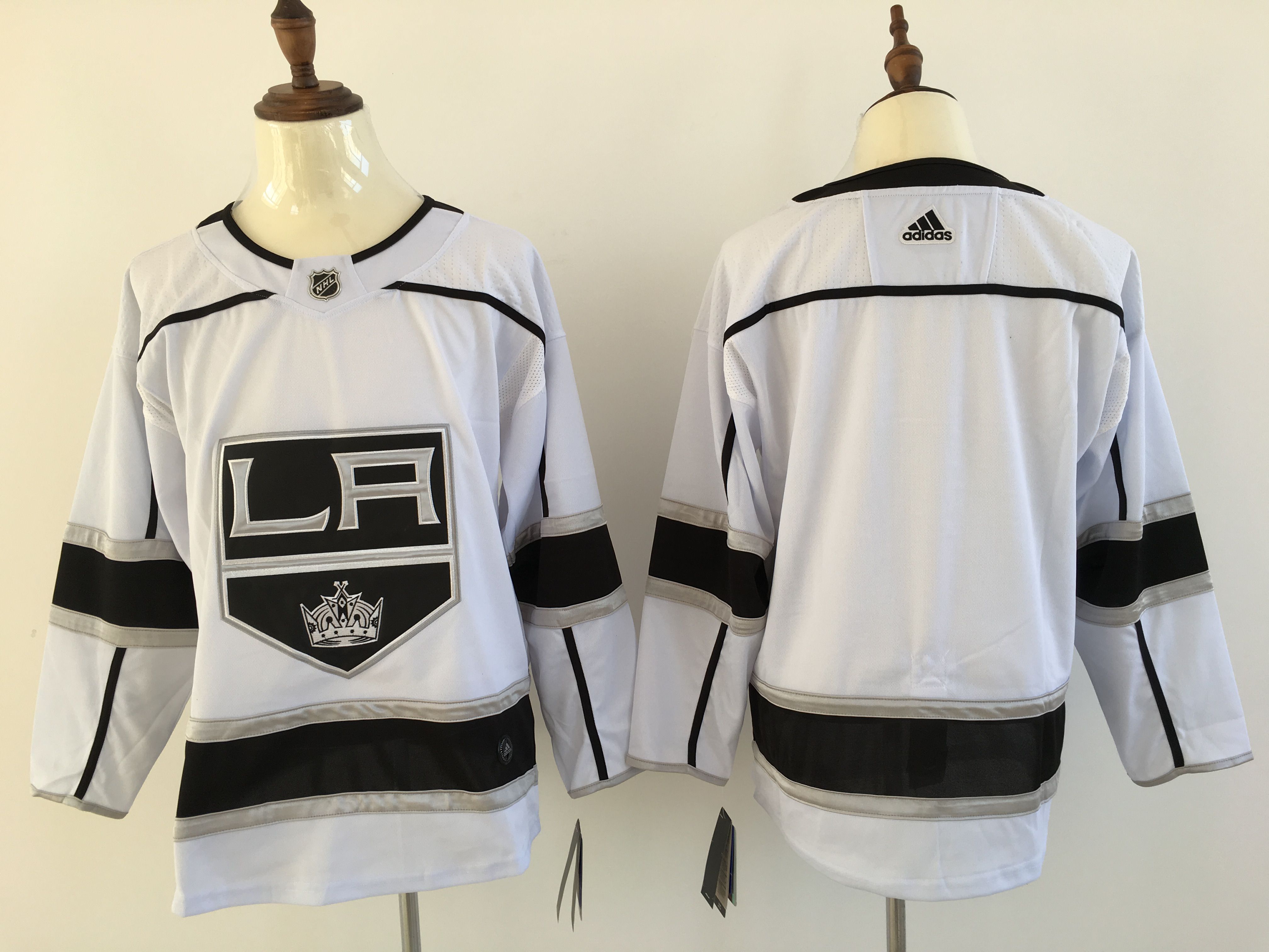 Men Los Angeles Kings Blank White Hockey Stitched Adidas NHL Jerseys
